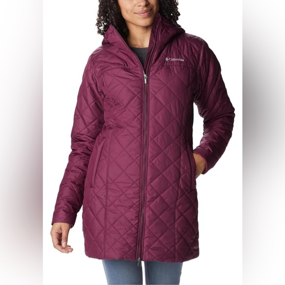 COLUMBIA Women's Copper Crest Long Jacket, MarionberrY - Picture 1 of 4